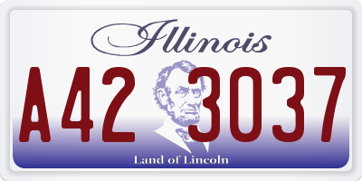 IL license plate A423037