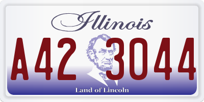 IL license plate A423044