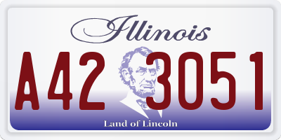 IL license plate A423051