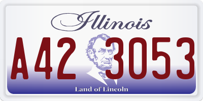 IL license plate A423053
