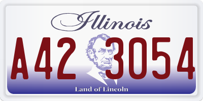 IL license plate A423054