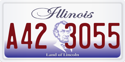IL license plate A423055