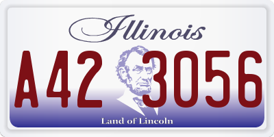 IL license plate A423056