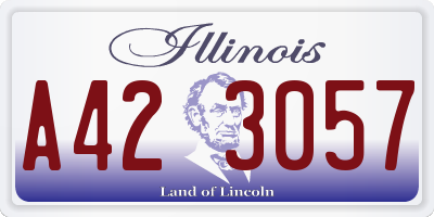 IL license plate A423057