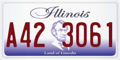IL license plate A423061