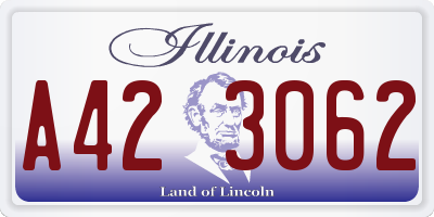 IL license plate A423062