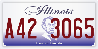 IL license plate A423065
