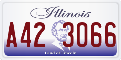 IL license plate A423066