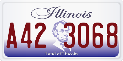 IL license plate A423068