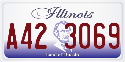 IL license plate A423069