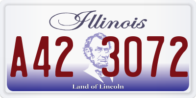 IL license plate A423072