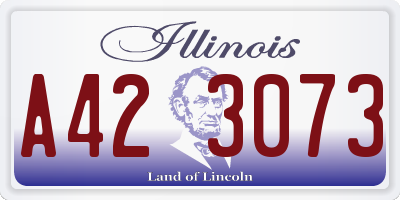 IL license plate A423073
