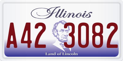 IL license plate A423082