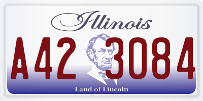 IL license plate A423084