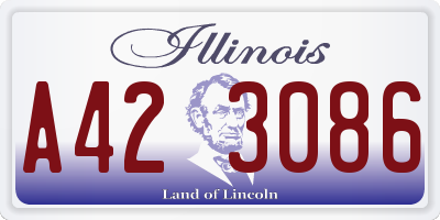 IL license plate A423086