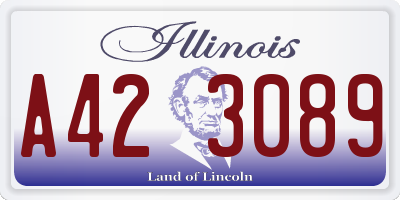IL license plate A423089