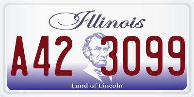 IL license plate A423099