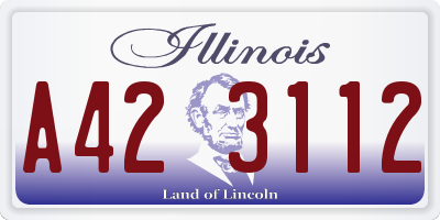 IL license plate A423112