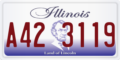 IL license plate A423119