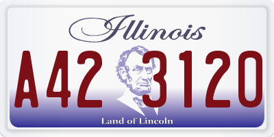 IL license plate A423120