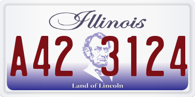 IL license plate A423124