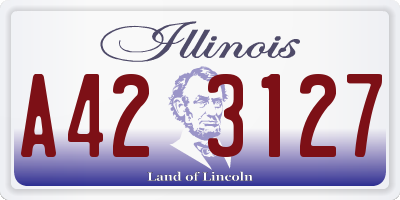 IL license plate A423127