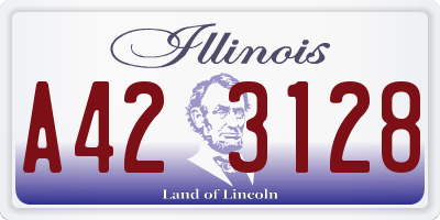 IL license plate A423128