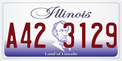 IL license plate A423129