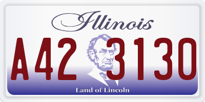 IL license plate A423130