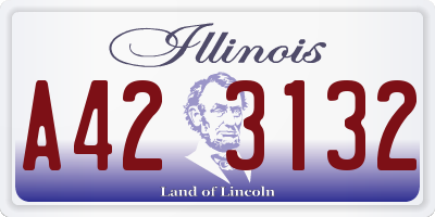IL license plate A423132