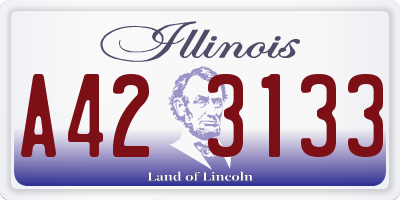 IL license plate A423133