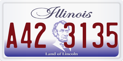 IL license plate A423135