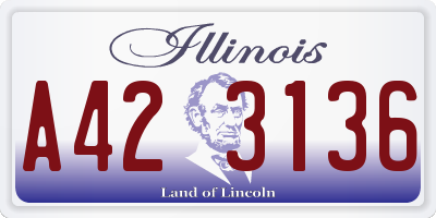 IL license plate A423136