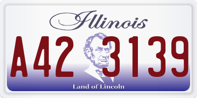 IL license plate A423139