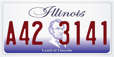 IL license plate A423141