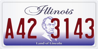 IL license plate A423143