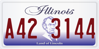 IL license plate A423144