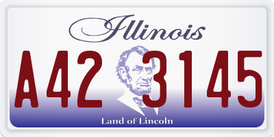 IL license plate A423145