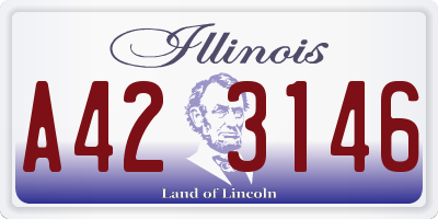 IL license plate A423146