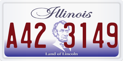 IL license plate A423149