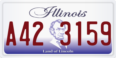 IL license plate A423159