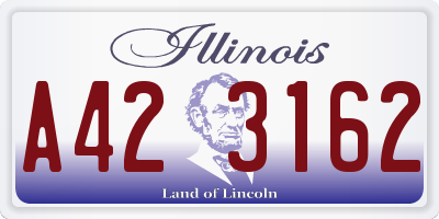 IL license plate A423162
