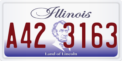 IL license plate A423163