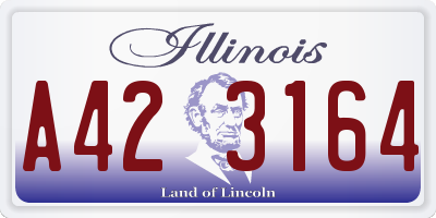 IL license plate A423164