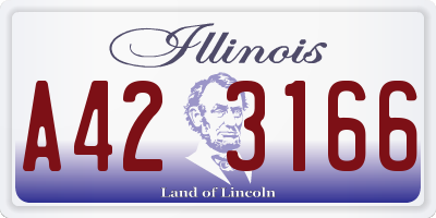 IL license plate A423166