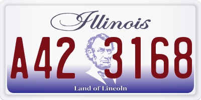 IL license plate A423168