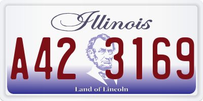 IL license plate A423169