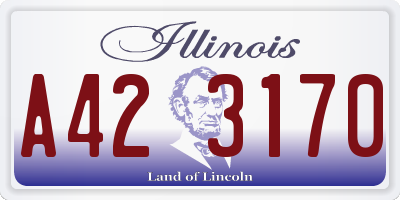 IL license plate A423170