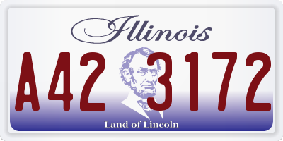IL license plate A423172