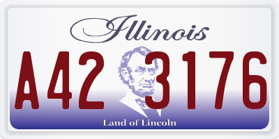 IL license plate A423176